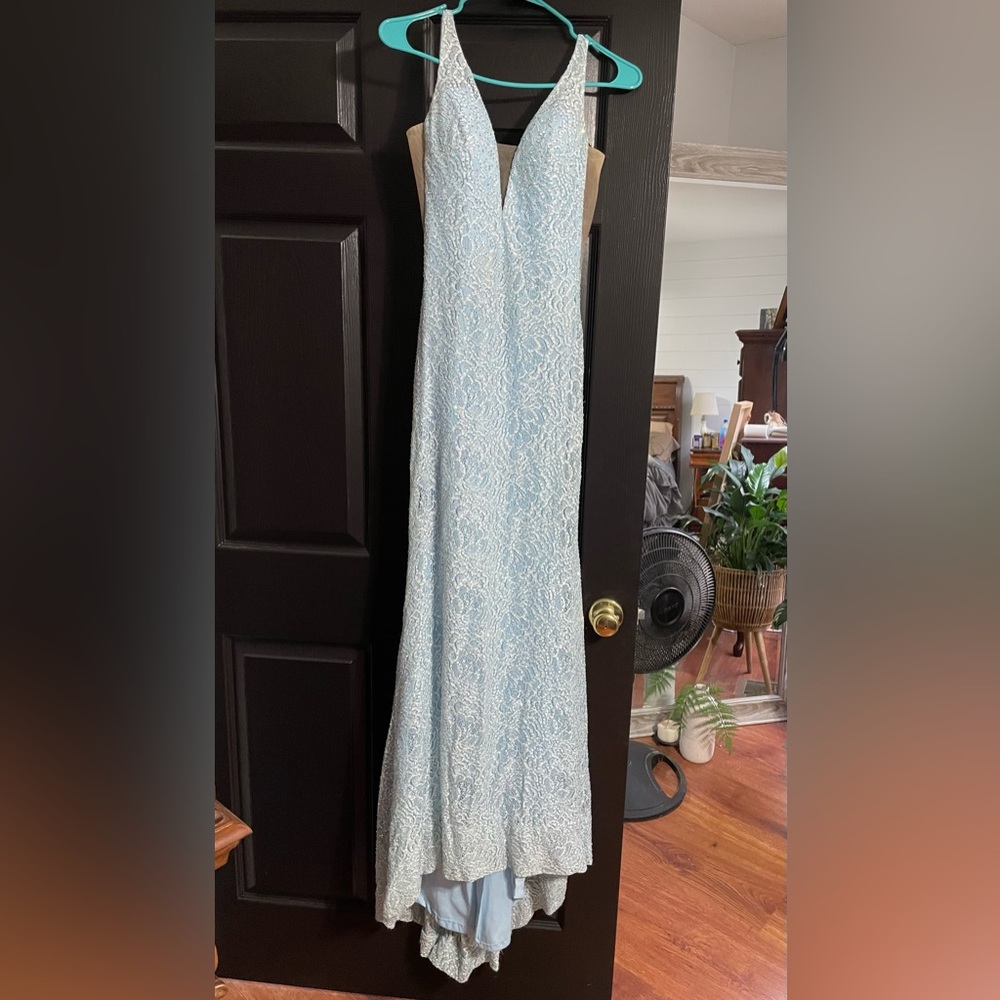Vienna Blue Swarovski Crystal Prom Dress